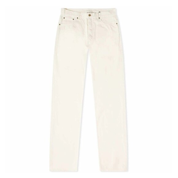 Fear Of God Essentials 5 Pocket Denim Jeans In Cloud Dancer Straight Leg - Picture 3 of 11